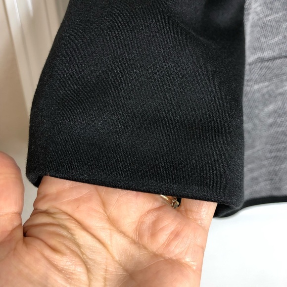 Dana Buchman Women’s Open Waterfall Front Tweed Black Gray Jacket Blazer Size 16 - Picture 3 of 15